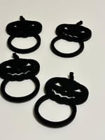 طقم القرع 4 قاعدات للصحون من الجلد الأسود و 4 قاعد...