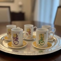 طقم فناجيل للشاي او الاسبرسو ١٢ قطعه