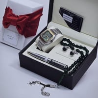 طقم رجالي فاخر كارتير | ساعة بضمان سنة + قلم + مسب...