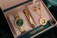 أناقة تتحدث عنك—طقم المجوهرات الفاخر من Seen Time