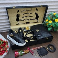 بوكس تخرج نسائي فاخر شنطة وحذاء وإكسسوارات متكاملة...