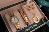 أناقة تتحدث عنك—طقم المجوهرات الفاخر من Seen Time