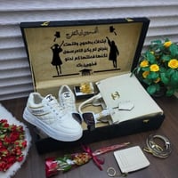 بوكس تخرج نسائي فاخر شنطة وحذاء وإكسسوارات متكاملة...