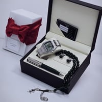 طقم رجالي فاخر كارتير | ساعة بضمان سنة + قلم + مسب...