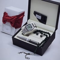 طقم رجالي فاخر كارتير | ساعة بضمان سنة + قلم + مسب...