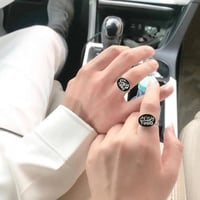 خواتم ثنائية فضة بالأسماء أو التواريخ تصميم فخم يج...