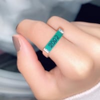 خاتم فضة فاخر للرجال والنساء محفور بالاسم أو التار...