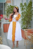 فستان نسائي شالكي لون اورنج