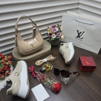 طقم شنطة وشوز نسائي مع عطر ونظارة – ستايل كامل جاه...