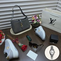 طقم فاخر لنساء شنطة إيف سان لوران، شوز لويس فيتون،...