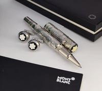 قلم مون بلان الفاخر مع أزرار أكمام متناسقة – رمز ا...