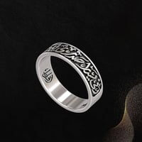 دبلة فضة بتصميم كلاسيكي مخصص بالاسم