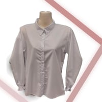 بلوزه مدرسية بأكمام أزارير