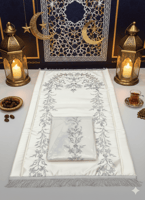 طقم شرشف صلاة فضي او ذهبي