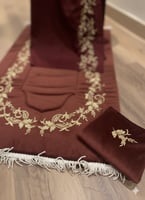 طقم شرشف صلاة برقندي