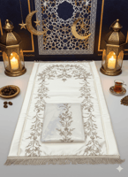 طقم شرشف صلاة فضي او ذهبي