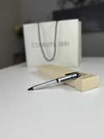 قلم شروتي فضي بتصميم ثلاثي الابعاد cerruti man pen...