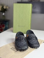 لوفر رسمي قوتشي سجنشر انترلوك Gucci Square Toe Lea...