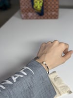 اسوار بانجل فضي بعلامة توري برتش و لولو ROPE LOGO...