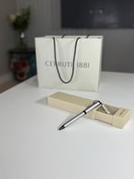 قلم شروتي فضي بتصميم ثلاثي الابعاد cerruti man pen...
