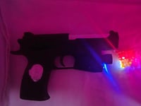 مسدس خرز نص بلاستك مع ليزر وكشاف سيفتي 6 مل حمله ع...