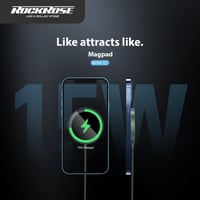 روكروز شاحن لاسلكي لاصق 15 واط زيتي