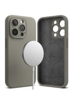 كفر رينكي سيليكون ماج سيف ايفون 15 برو ماكس رمادي