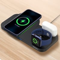 روكروز شاحن لاسلكي 3 في 1 اسود