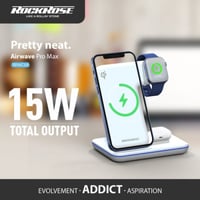 روكروز شاحن لاسلكي 3 في 1 ابيض