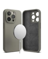 كفر رينكي سيليكون ماج سيف ايفون 15 برو رمادي