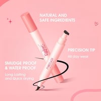 قلم كحل سائل مقاوم للماء من بينك فلاش - BK01 أسود