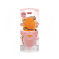 مجموعة إسفنجة البرتقالي والوردي لخلط وتطبيق المكيا...