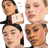 مجموعة أحمر خدود وهايلايتر من إيف سان لوران - جولد...