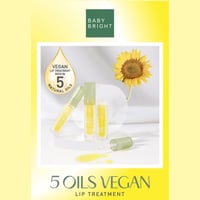 علاج الشفاه النباتي بخمسة زيوت من بيبي برايت 2.5 ج...