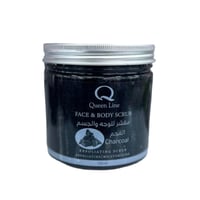 مقشر للوجه والجسم بالفحم من كوين لاين 500 مل