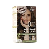 صبغة شعر خالية من الأمونيا اشقر البندق 7N من كلر آ...