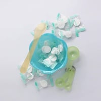 قناع الجمال المضغوط 24 كبسولة مع صحن وملعقة من مين...