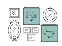 لوحة بيت من الحب والأحلام