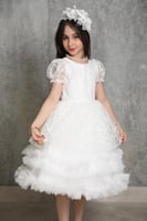 فستان بناتي فاخر بإطلالة ملكية ناعمة