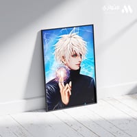 بوستر أنمي 3D متحرك - غوجو ساتورا من أنمي جوجيتسو...