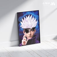 بوستر أنمي 3D متحرك - غوجو ساتورا من أنمي جوجيتسو...