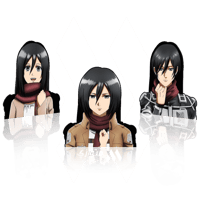 ستيكر 3D متحرك - ميكاسا أكرمان من أنمي هجوم العمال...