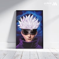 بوستر أنمي 3D متحرك - غوجو ساتورا من أنمي جوجيتسو...
