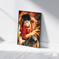 بوستر أنمي 3D متحرك - لوفي سانجي زورو من أنمي ون ب...