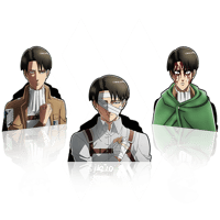 ستيكر 3D متحرك - ليفاي أكرمان من أنمي هجوم العمالق...