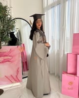 عباية تخرج 2024 الأكثر طلبا مكونه من وشاح تخرج و ع...