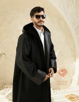 فروه قماش جوخ مع جلد على الاطراف رجالي