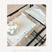 طقم مفرش صينية + بيت مناديل