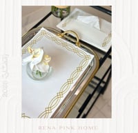 طقم مفرش صينية + بيت مناديل