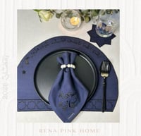 طقم سفرة لشخصين ( 2مفرش صحون + 2منديل )